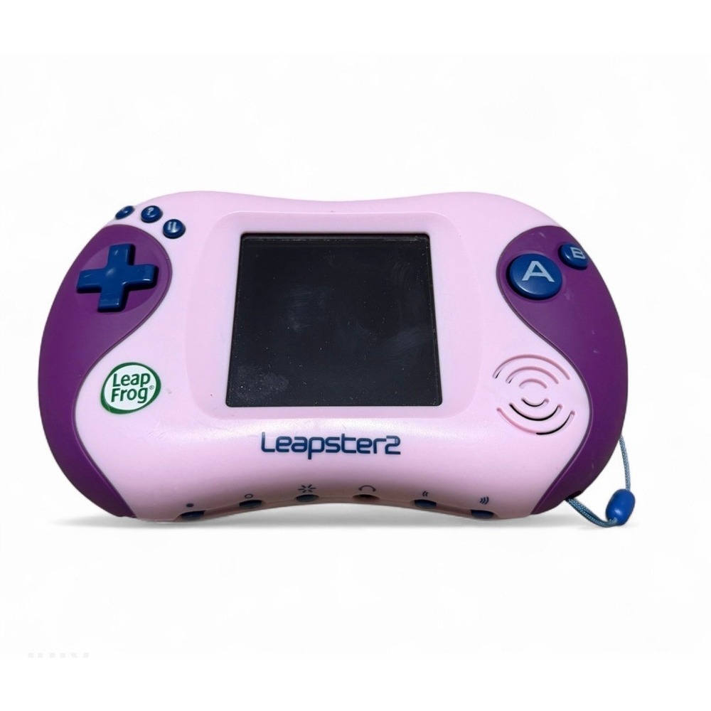 LeapFrog Leapster 2 Pink Purple Handheld Learning Game System Tested Works